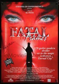 2y043 FATAL FRAMES signed export Italian 1sh '96 by star Stefania Stella, cool horror image!
