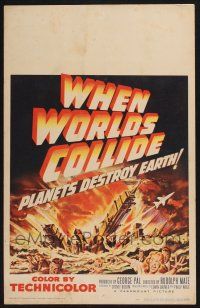 2y287 WHEN WORLDS COLLIDE WC '51 George Pal classic doomsday thriller, planets destroy Earth!