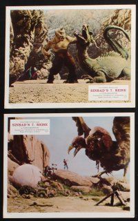 2y417 7th VOYAGE OF SINBAD 11 German LCs '58 Ray Harryhausen, lots of cool special effects scenes!