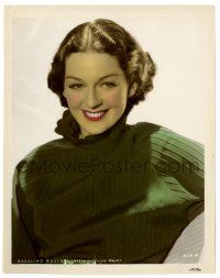 2z039 ROSALIND RUSSELL color 8x10.25 still '40s wonderful waist-high relaxed seated portrait!