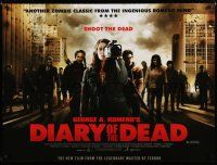 3a081 DIARY OF THE DEAD DS British quad '07 George A. Romero, film students surrounded by zombies!