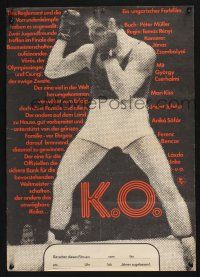 3a009 K.O. East German 16x23 '79 Tamas Renyi, Gyorgy Cserhalmi, cool image of boxer!