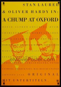 3a028 CHUMP AT OXFORD German R90s great image of Laurel & Hardy wearing cap and gown!