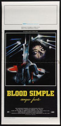 3a595 BLOOD SIMPLE Italian locandina '85 Joel & Ethan Coen, film noir, different Sciotti art!