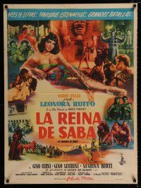 3a064 QUEEN OF SHEBA Mexican poster '53 the beauty of Sheba unsurpassed in time on Earth!