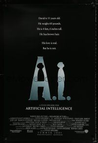 3b023 A.I. ARTIFICIAL INTELLIGENCE int'l advance 1sh '01 Steven Spielberg, Haley Osment, Jude Law!