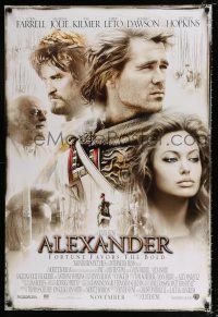 3b032 ALEXANDER advance DS 1sh '04 directed by Oliver Stone, Colin Farrell & pretty Angelina Jolie!