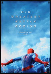 3b045 AMAZING SPIDER-MAN 2 teaser DS 1sh '14 Andrew Garfield, his greatest battle begins!
