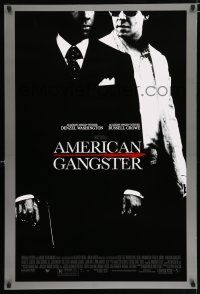 3b049 AMERICAN GANGSTER DS 1sh '07 Denzel Washington, Russell Crowe, Ridley Scott directed!
