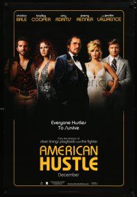 3b053 AMERICAN HUSTLE teaser DS 1sh '13 Christian Bale, Cooper, Amy Adams, Jennifer Lawrence!