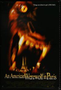 3b057 AMERICAN WEREWOLF IN PARIS DS 1sh '97 horror image of giant werewolf & Eiffel Tower!