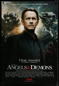 3b060 ANGELS & DEMONS int'l advance DS 1sh '09 Tom Hanks, cool image from Dan Brown's book!