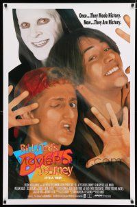 3b110 BILL & TED'S BOGUS JOURNEY int'l 1sh '91 Keanu Reeves & Alex Winter, Grim Reaper!