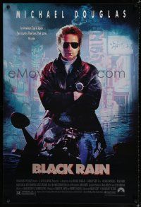 3b112 BLACK RAIN 1sh '89 Ridley Scott, Michael Douglas is an American cop in Japan!