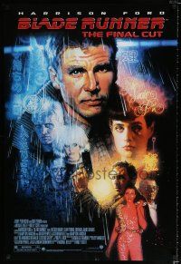 3b113 BLADE RUNNER DS 1sh R07 Ridley Scott sci-fi classic, art of Harrison Ford by Drew Struzan!