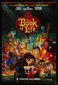 3b124 BOOK OF LIFE style B advance DS 1sh '14 Diego Luna, Zoe Saldana, Channing Tatum!