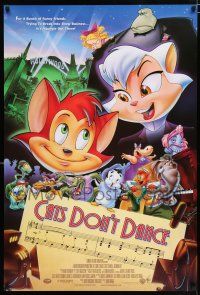 3b157 CATS DON'T DANCE DS 1sh '97 funny friends break into show business, animated musical!