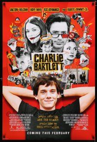 3b163 CHARLIE BARTLETT advance DS 1sh '07 Robert Downey Jr., Anton Yelchin, needs medication!