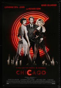 3b165 CHICAGO int'l 1sh '02 Renee Zellweger & Catherine Zeta-Jones, Richard Gere!
