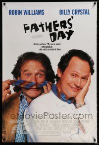 3b265 FATHERS' DAY advance DS 1sh '97 wacky Robin Williams & Billy Crystal!