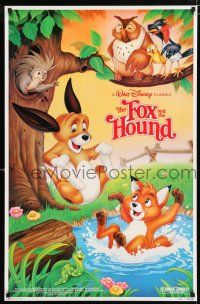 3b279 FOX & THE HOUND 1sh R88 two friends who didn't know they were supposed to be enemies!