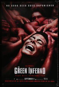 3b322 GREEN INFERNO teaser DS 1sh '13 Eli Roth jungle horror, no good deed goes unpunished!