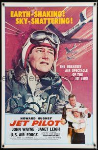 3b412 JET PILOT 1sh R79 John Wayne flies with the screaming eagles, Howard Hughes