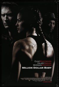 3b492 MILLION DOLLAR BABY int'l advance DS 1sh '04 Clint Eastwood, boxer Hilary Swank, Freeman!