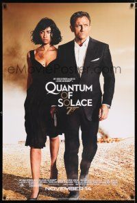 3b598 QUANTUM OF SOLACE advance DS 1sh '08 Daniel Craig as James Bond + sexy Kurylenko!