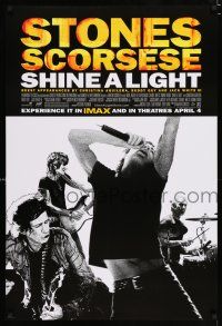 3b675 SHINE A LIGHT advance DS 1sh '08 Martin Scorsese's Rolling Stones documentary, concert image!