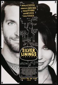 3b680 SILVER LININGS PLAYBOOK advance DS 1sh '12 Bradley Cooper, Jennifer Lawrence!
