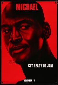 3b691 SPACE JAM teaser DS 1sh '96 cool close-up of basketball star Michael Jordan!