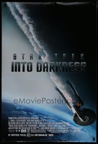 3b701 STAR TREK INTO DARKNESS advance DS 1sh '13 Peter Weller, cool image of crashing starship!