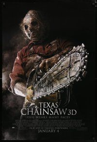 3b745 TEXAS CHAINSAW 3D advance DS 1sh '13 Alexandra Daddario, evil wears many faces!