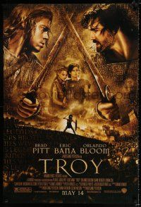 3b771 TROY advance DS 1sh '04 Eric Bana, Orlando Bloom, Brad Pitt as Achilles!