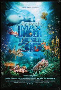 3b786 UNDER THE SEA 3D DS 1sh '09 cool underwear ocean image w/ bull shark, squid, nautilus, more!