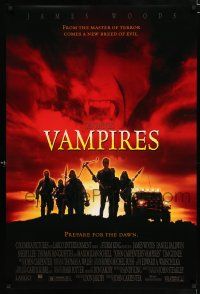 3b792 VAMPIRES DS 1sh '98 John Carpenter, James Woods, cool vampire hunter image!