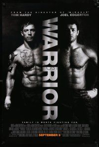 3b806 WARRIOR advance DS 1sh '11 Joel Edgerton, Tom Hardy, mixed martial arts action!