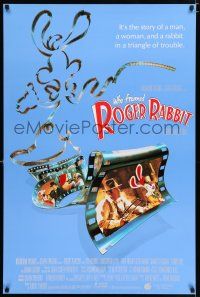 3b818 WHO FRAMED ROGER RABBIT int'l 1sh '88 Robert Zemeckis, cool cartoon/live action image!