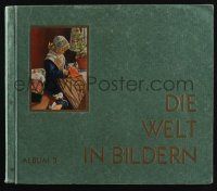 3c017 DIE WELT IN BILDERN German 10x11 cigarette card album '30s 156 including actors & Einstein!