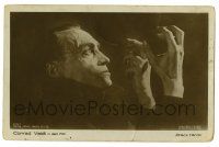 3c034 HANDS OF ORLAC German Ross postcard '24 c/u of Conrad Veidt staring at murderer hands!