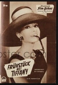 3c381 BREAKFAST AT TIFFANY'S German program '62 different images of sexy elegant Audrey Hepburn!