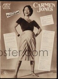 3c398 CARMEN JONES German program '56 sexy Dorothy Dandridge & Harry Belafonte, different!