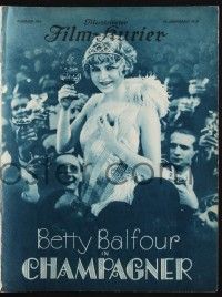 3c402 CHAMPAGNER German program '29 Betty Balfour in the middle of a complicated love triangle!