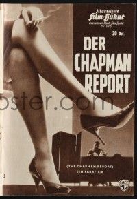 3c403 CHAPMAN REPORT German program '62 Jane Fonda, Shelley Winters, Irving Wallace, different!