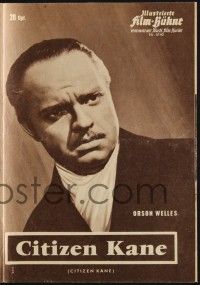 3c409 CITIZEN KANE German program '62 many different images of Orson Welles from his masterpiece!