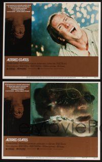 3d058 ALTERED STATES 8 LCs '80 William Hurt, Paddy Chayefsky, Ken Russell, sci-fi horror!