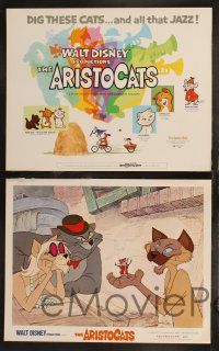 3d024 ARISTOCATS 9 LCs '71 Walt Disney feline jazz musical cartoon, great colorful images!