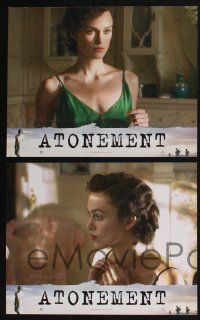 3d066 ATONEMENT 8 English LCs '07 directed by Joe Wright, Saoirse Ronan, Kiera Knightley!