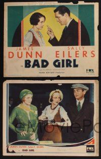 3d069 BAD GIRL 8 LCs '31 pretty poor Sally Eilers wants James Dunn, directed by Frank Borzage!